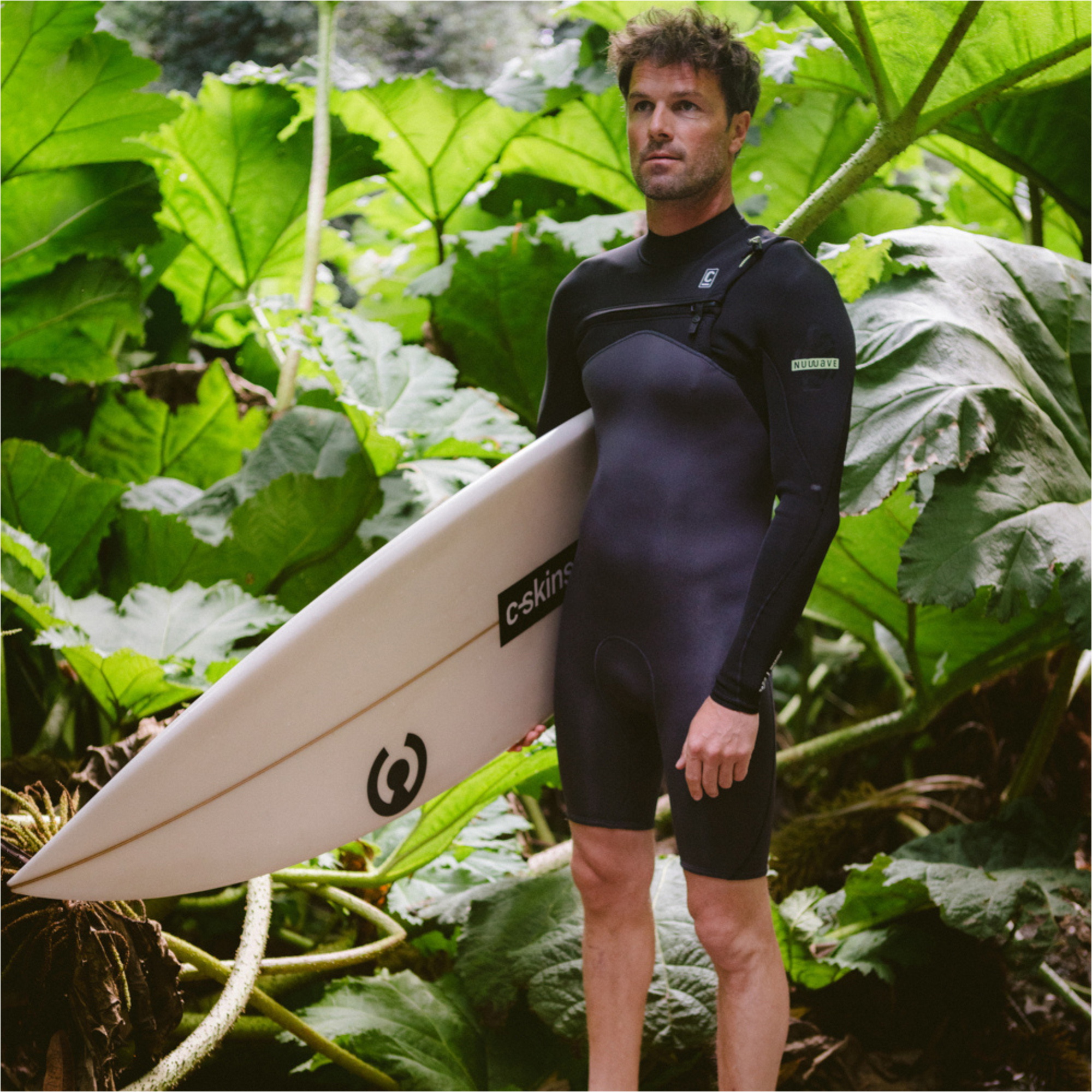 2026 C-Skins Da Uomo NuWave Session Lite 2/2mm Manica Lunga Chest Zip Muta Primaverile C-NSEL22SPM - Meteor / Black
